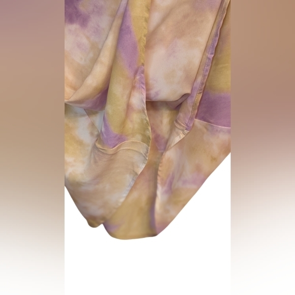 NWOT Etophe Studios lavender and warm gold tie dye silky elastic waist flowy - Picture 8 of 10